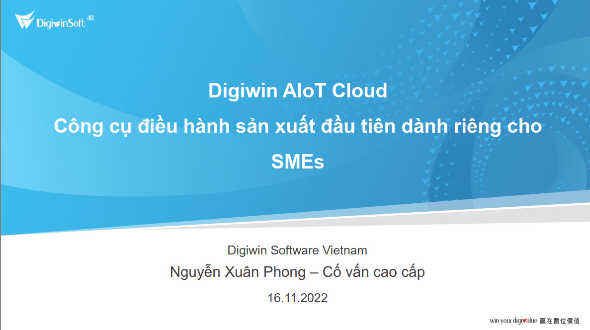 AloT Cloud - Công cụ điều hành sản xuất dành riêng cho SMEs