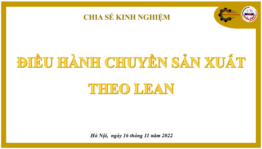Điều hành chuyền sản xuất theo Lean - Kinh nghiệm từ JK Việt Nam