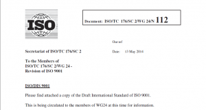 Dự thảo tiêu chuẩn ISO 9001:2015
