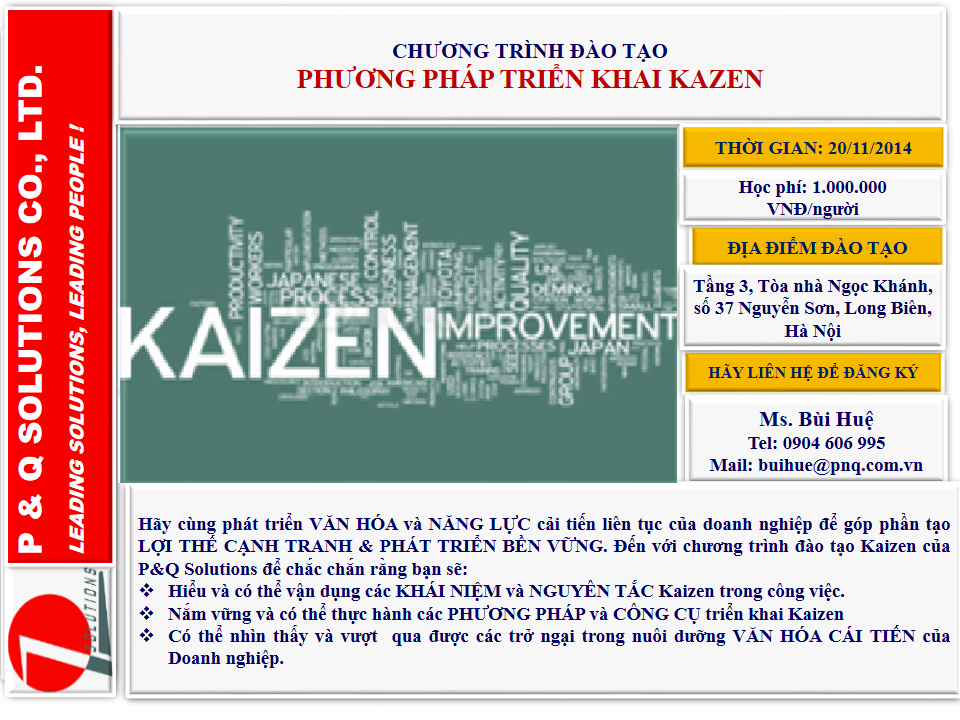 Phương pháp triển khai Kaizen